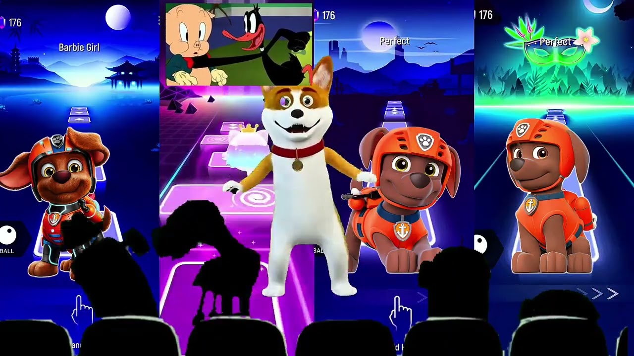 Paw Patrol Team Sky vs Ryder vs Rublle vs Chase Coffin Dance Music Tiles hop Edm Rush