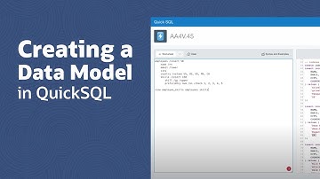 Creating a Data Model in QuickSQL