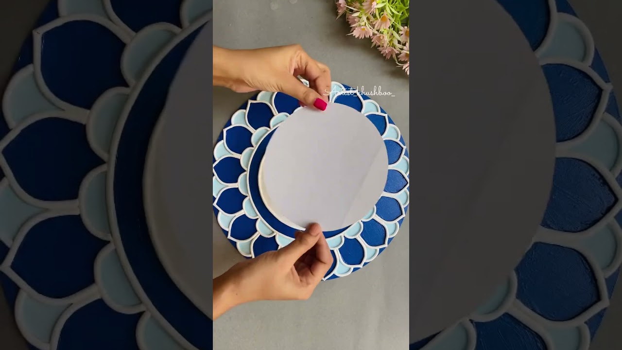 Lippan art/ Lippan art with mirror work #youtubeshorts #shorts #lippanart #art