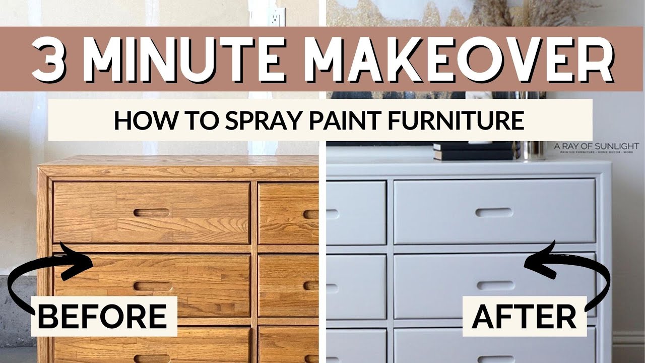 How to Spray Paint Wood Furniture - The Color Girl