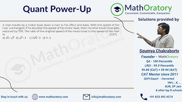 Quant Power-Up: Tackle CAT QA - Time Speed Distance | Actual CAT Problem | Daily Practice #11