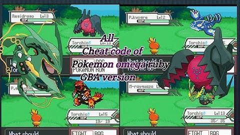 All cheat code of Omega ruby GBA version with galar Pokemon