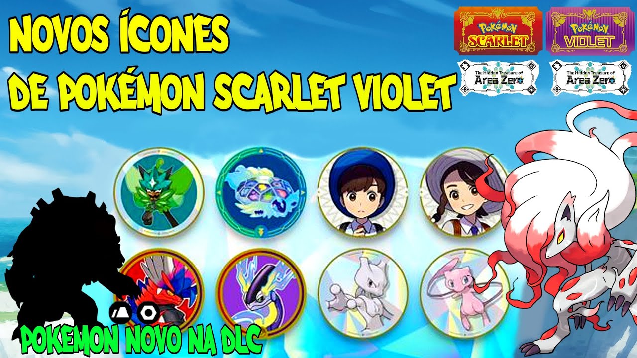 Como Resgatar: Novos Ícones - Novas Roupas da DLC e Novo Pokémon em Pokémon  Scarlet Violet 