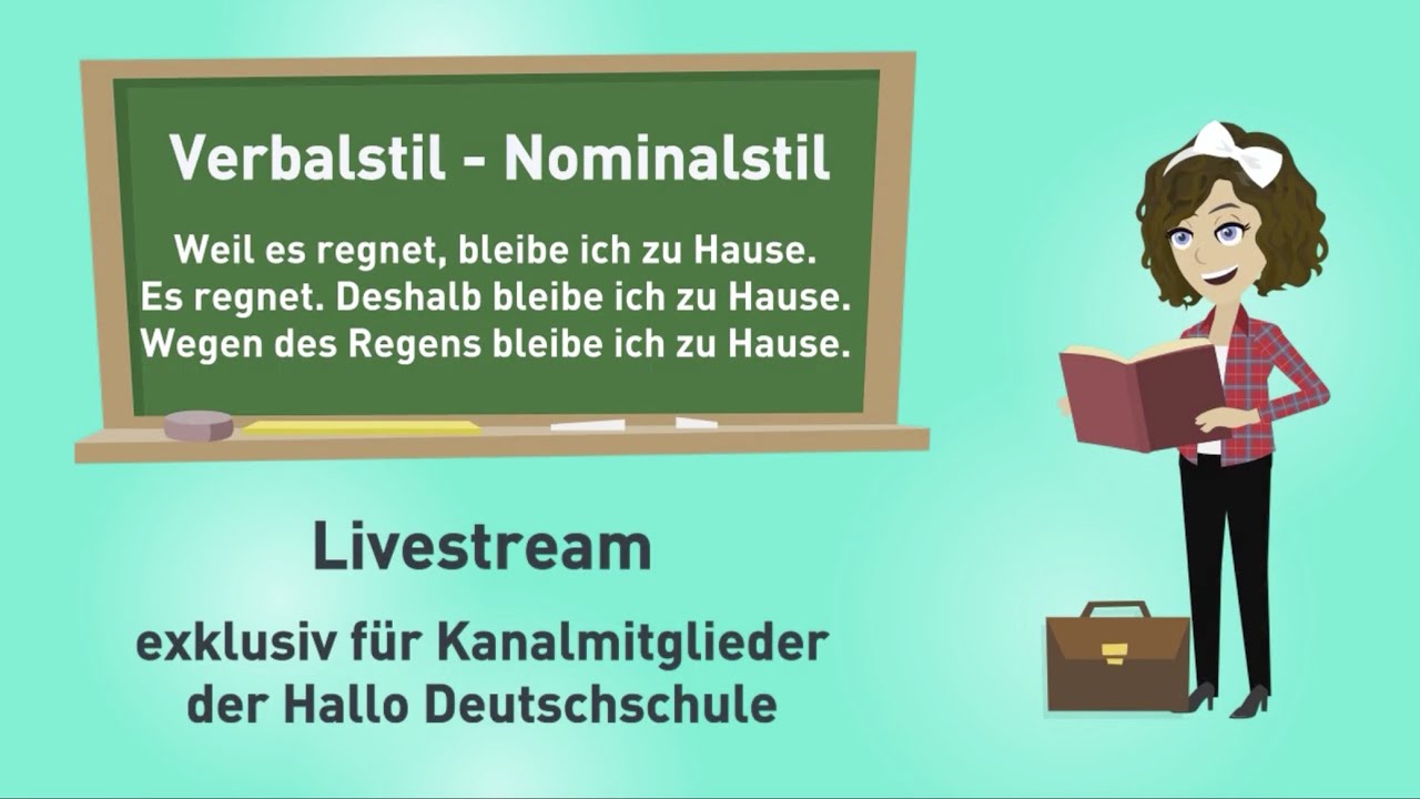 Deutsch Lernen Livestream 8 Verbalstil Nominalstil YouTube deutsch-lernen-livestream-8-verbalstil-nominalstil-youtube