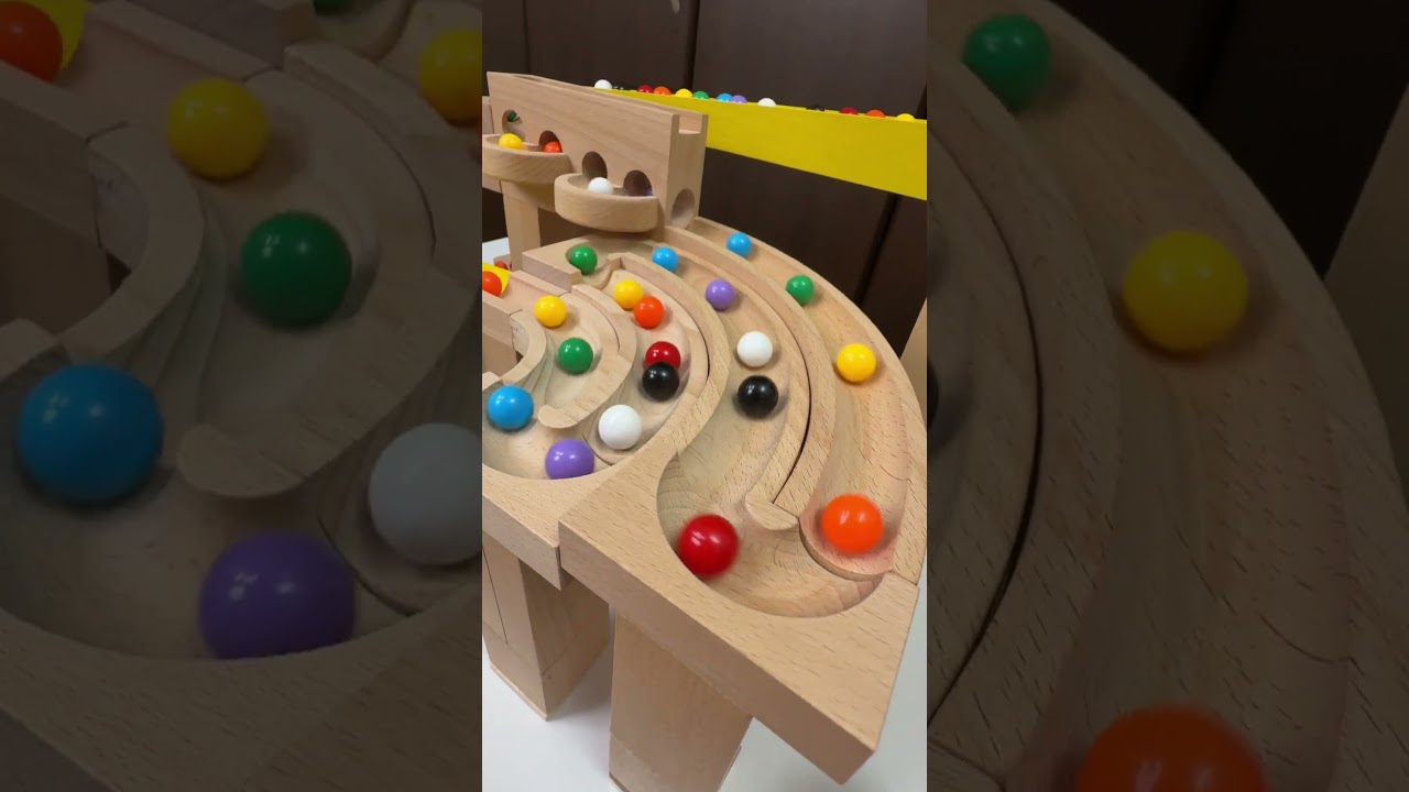 Marble Run 307 マーブルラン Colorful Marbles #ビー玉転がし #marblerace #マーブルラン #marblerun #asmr #haba #小さな大工さん
