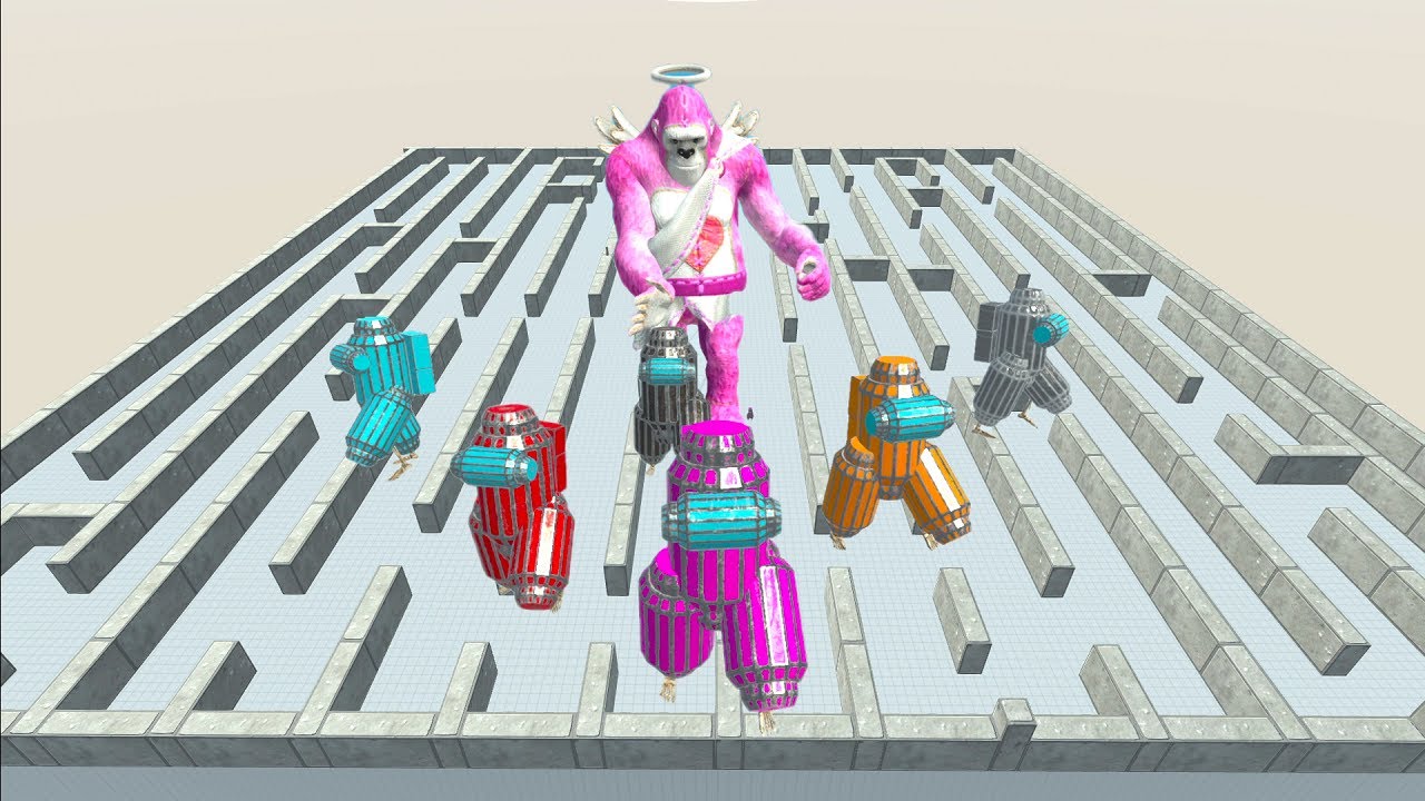 Last Survivor. Crewmate running away from Heartbeat Goro! | Animal Revolt Battle Simulator