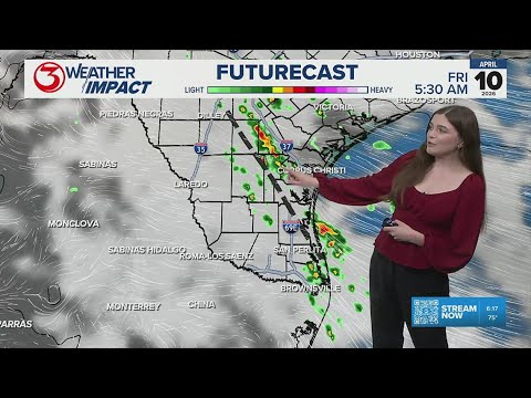 Scattered rain chances on the way Friday morning - YouTube