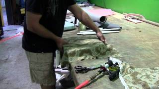 This video show the process of stripping, making new foam and recover a typical dining room chair. Visit our website at http://