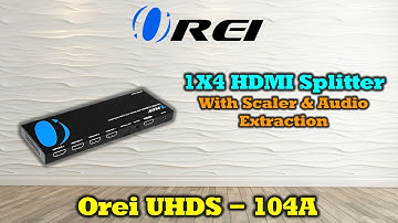 OREI 1x4 2.0 HDMI Splitter with Scaler Audio Extractor 4 Ports with Full Ultra HDCP 2.4K at 60Hz