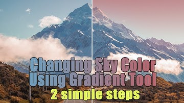 How to Change Sky Color in Photoshop using Gradient Tool with 2 simple steps