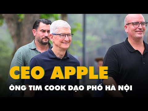 Xem ảnh CEO Apple Tim Cook dạo phố Hà Nội