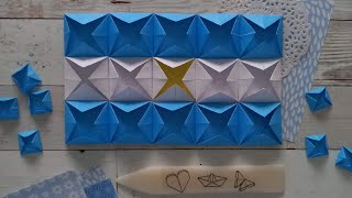 Bandera argentina en origami