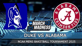 NCAA March Madness 2025 - Duke vs Alabama Elite Eight Full Game Highlights - NBA 2K25 Sim