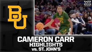 Cameron Carr Highlights Vs. St. Johns 2025-26 Big 12 Mens Basketball