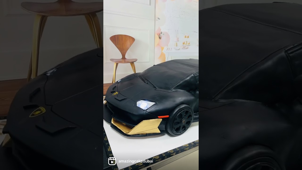 Lambogini car cake 