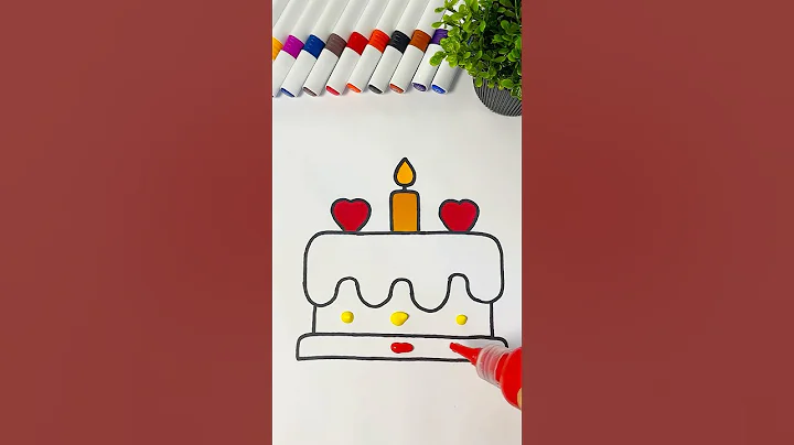 Cake🧁 #coloring #colormixing #art #shorts #satisfying #shortvideo