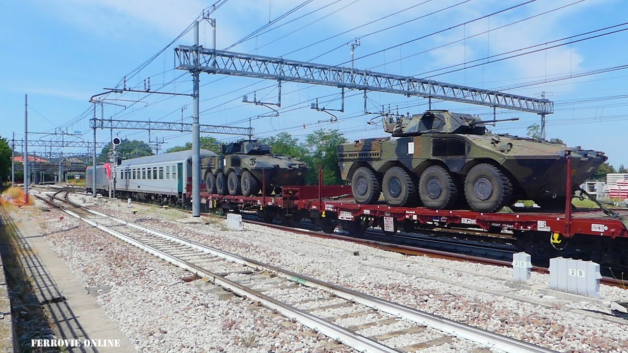 TRENI MILITARI 2025: BARCHE, VBM FRECCIA E PRIMI CENTAURO VERSO EST 