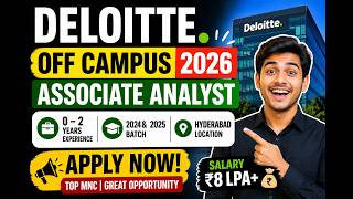 Deloitte Associate Analyst Off Campus 2026 | No Backlogs Rule &amp; Selection Process