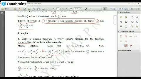 Maxima program for verification of Euler