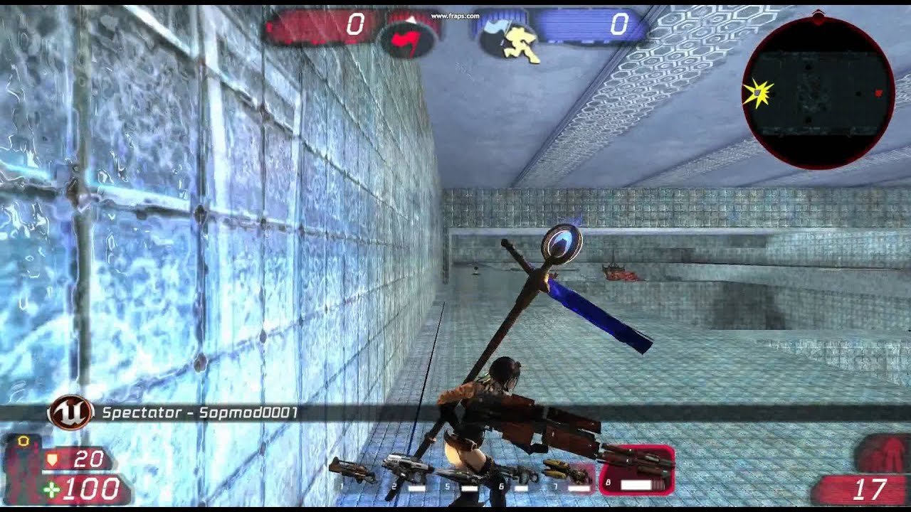Unreal Tournament 3 VCTF-SwimmingPool xxx HowToGetTheFlag from Godlike bots H.264 Movie
