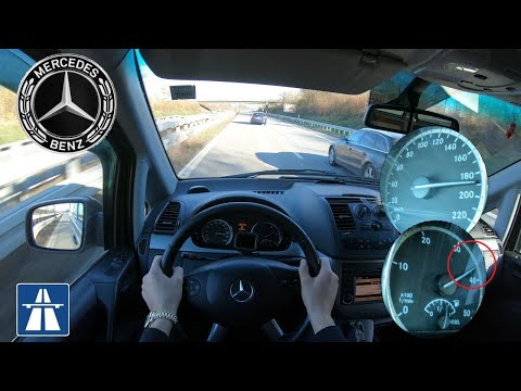 MERCEDES-BENZ VITO W639 122 CDI V6 TOP SPEED ON GERMAN AUTOBAHN (NO LIMIT)