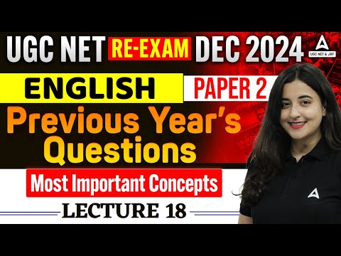 UGC NET ENGLISH PREVIOUS YEAR QUESTION PAPER #18 | UGC NET ENGLISH LITERATURE BY AISHWARYA PURI