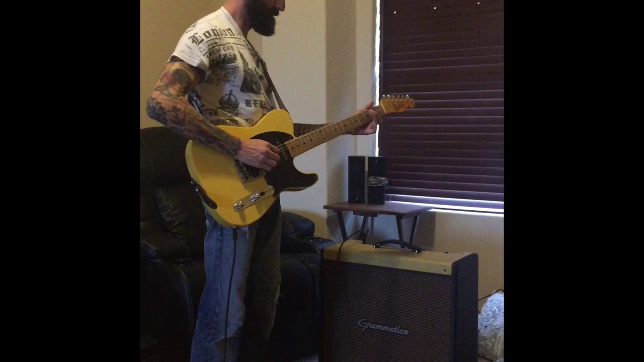 Emanuele Pistucchia plays a Berly Blackguard Tele and a Grammatico Kingsville 59