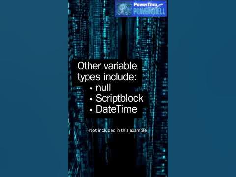 Define PowerShell Variables #powershell #microsoft #programming - YouTube