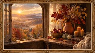 Autumn Frame TV Art 4K 🍂 Vintage Fall Window Screensaver | 8 Hours, No Sound screenshot 5