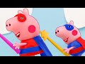 Peppa and George are Supermans, Peppa Pig TV, New Peppa