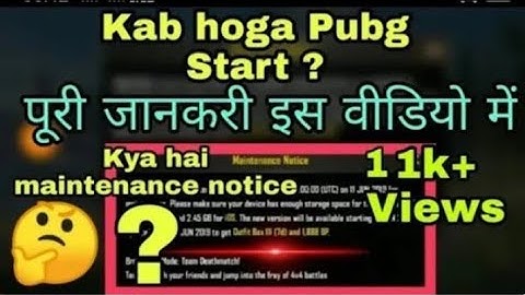 Why Pubg Is Not Working || What Is Update Notice In Pubg Mobile || Server Did Not Respond |