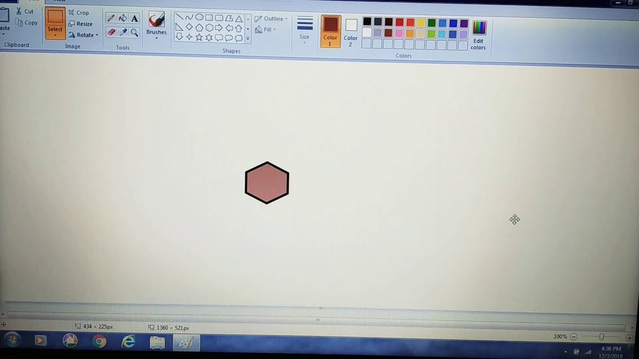 Select tool in paint program