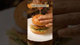 Crispy Aloo Tikki Burger?? #shorts #VegBurger