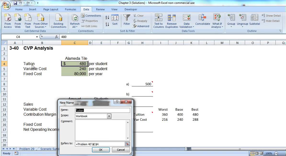 How To Create A Cvp Chart In Excel