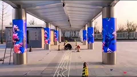 customized cylinder led display screen