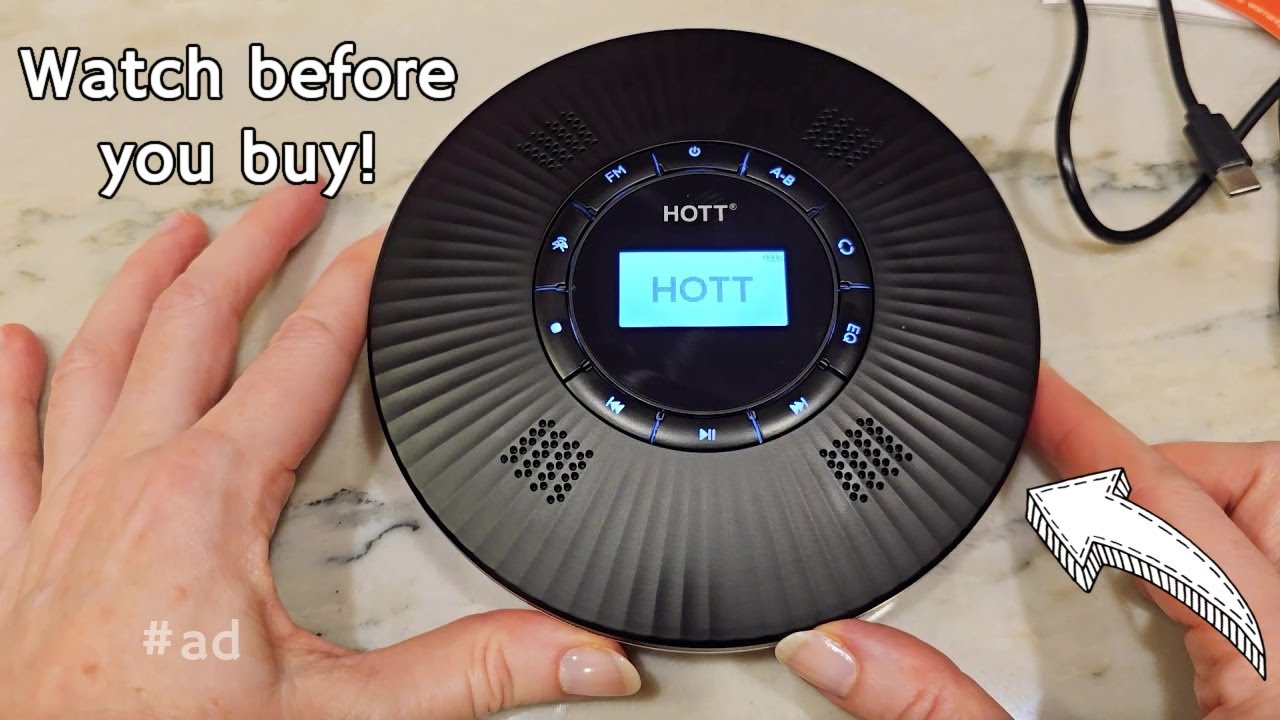 HOTT Portable CD Player Portable with Bluetooth and FM Transmitter, Demo and Review YouTube