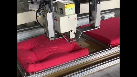 How to tuft a pillow with a CNC sewing machine? bar tacking machine for thick floor cushion
