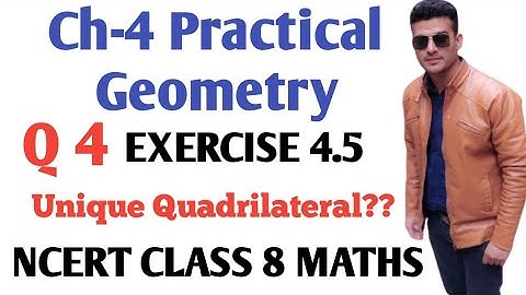 Q 4 Exercise 4.5 Chapter -4 Practical geometry Ncert class 8 maths