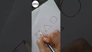 Easy fish Drawing with different shapes #shorts #short #shortsfeed