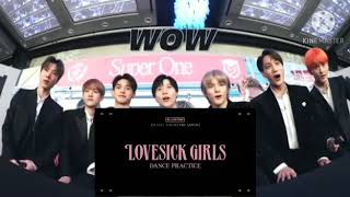 Super M reaction Black Pink Lovesick Girls Dance Practice