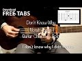 Don't Know Why (Norah Jones) - Guitar Chords & Solo / Takashi Terada