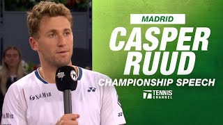 Casper Ruud Championship Speech | Madrid 2025