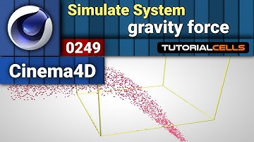 0249. Simulation system ( gravity force ) in cinema 4d