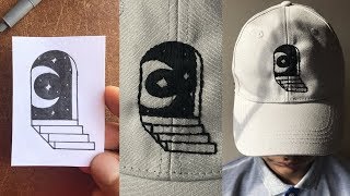 ¿Cómo BORDAR una GORRA a mano 🖐🏼  | IDEAS PARA BORDAR a mano | Erick Polux