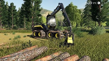 Fs19 | Logging in the Grizzly Mountains | Cutting with the Ponsse Scorpion King | Time Lapse |
