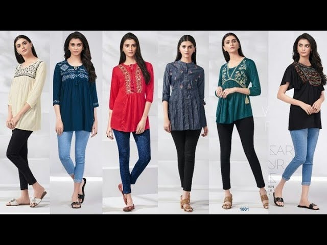 Buy pose india Denim Kurti| 100% Cotton Kurti| Western Stylish Kurti| L XL|  Kurti for College Office Casual wear (Large) at Amazon.in