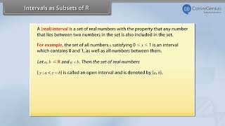 Intervals as Subsets of R