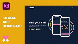Design & Code Social Media App Homepage in Adobe XD (Part 1 of 2) | XO PIXEL screenshot 2