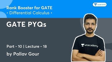GATE PYQs of Differential Calculus - 10 | L 18 | Differential Calculus | Pallav Gour