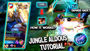 HOW TO GET STACK FAST? JUNGLE ALDOUS TUTORIAL🔥500 STACK IN 12 MINUTES🔥ALDOUS BEST BUILD 2021 - MLBB